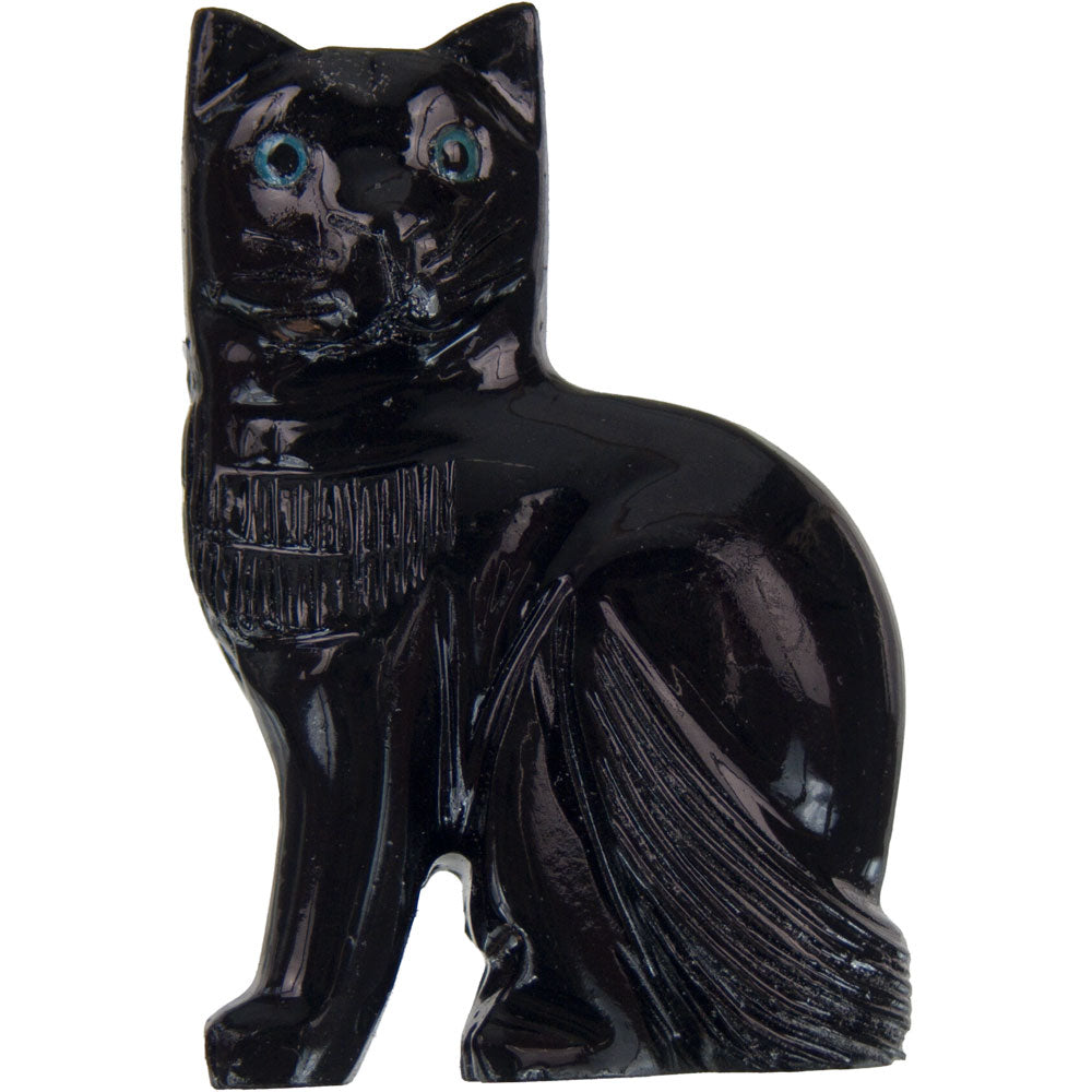 Black Onyx Cat carving spirit animal