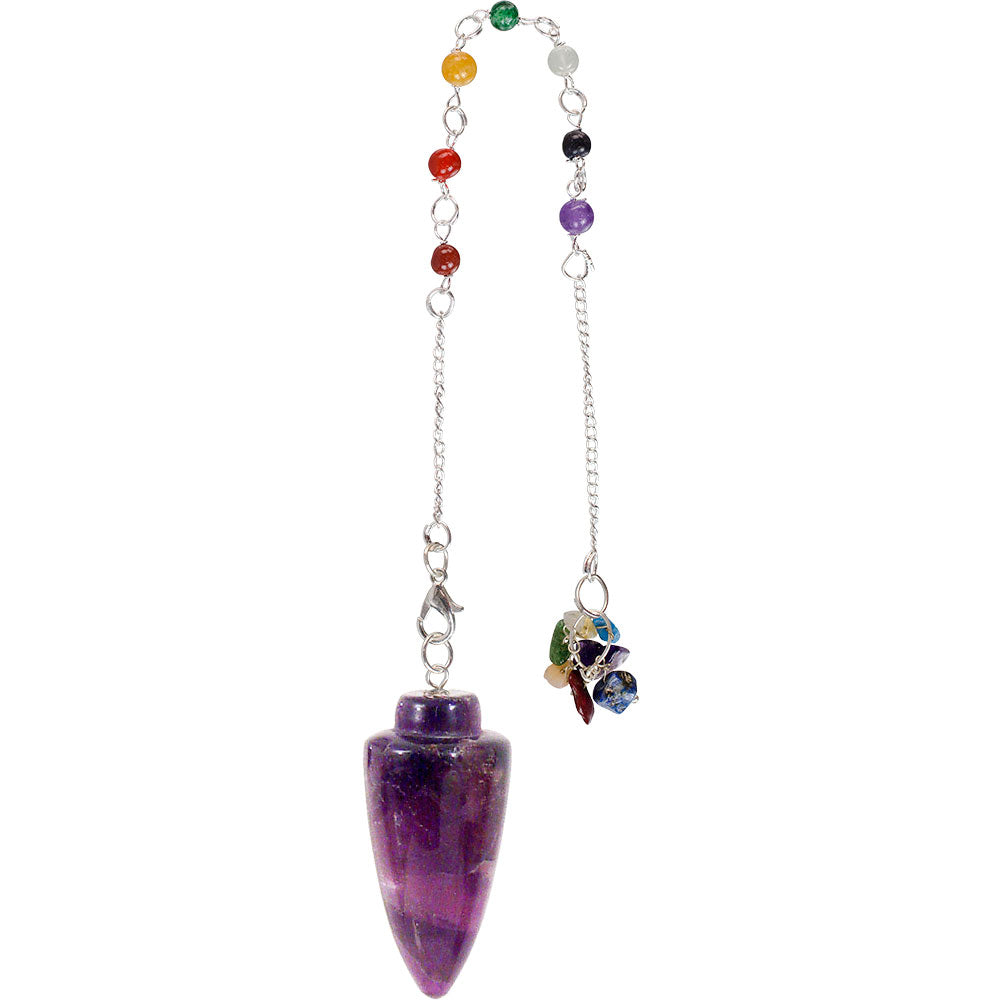 Pendulum Chakra Chain Curved Amethyst