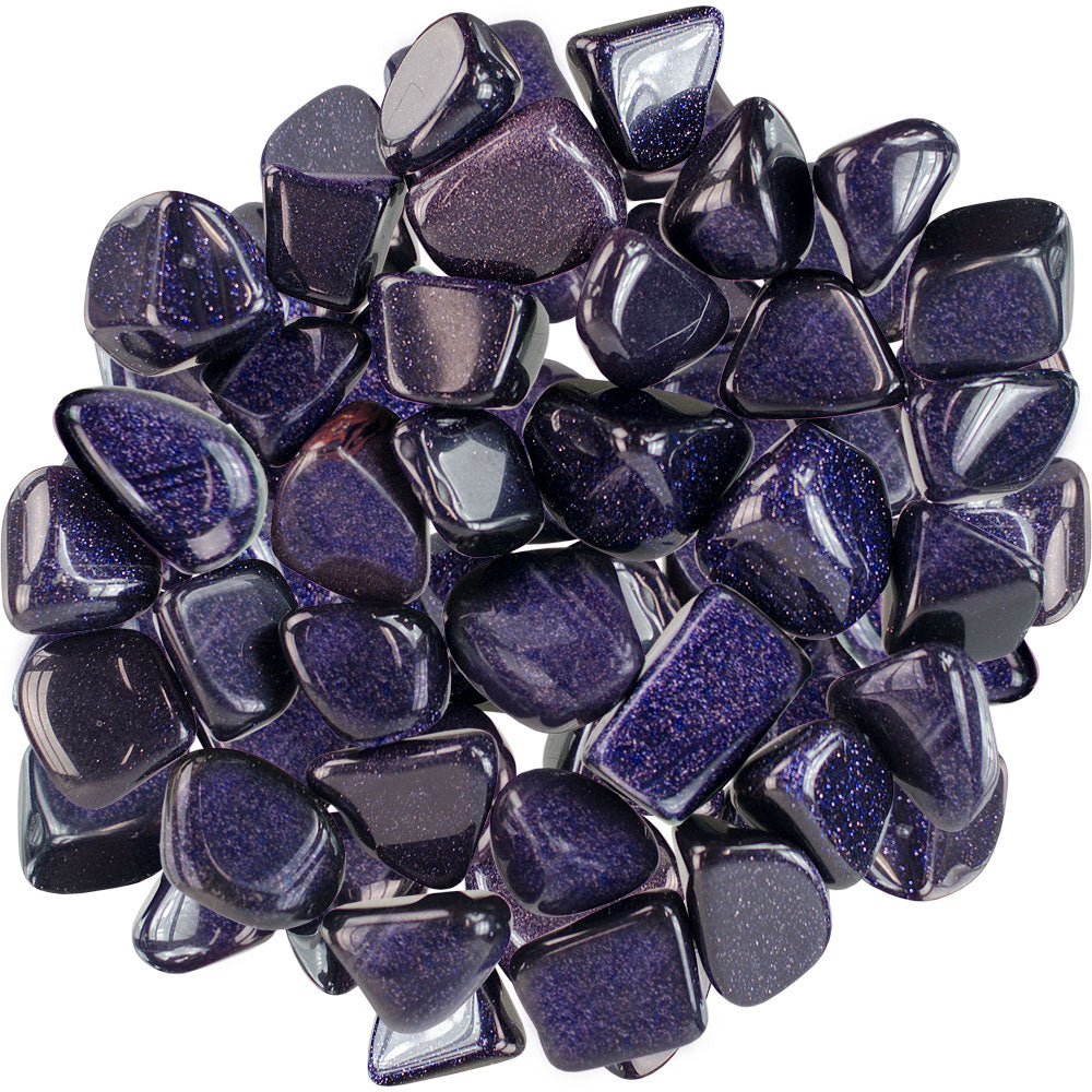 Blue Goldstone Tumbled Stone
