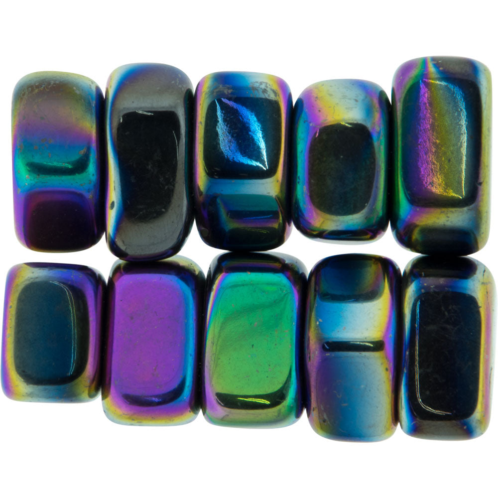 Magnetic Rainbow Hematite Tumbled Stone