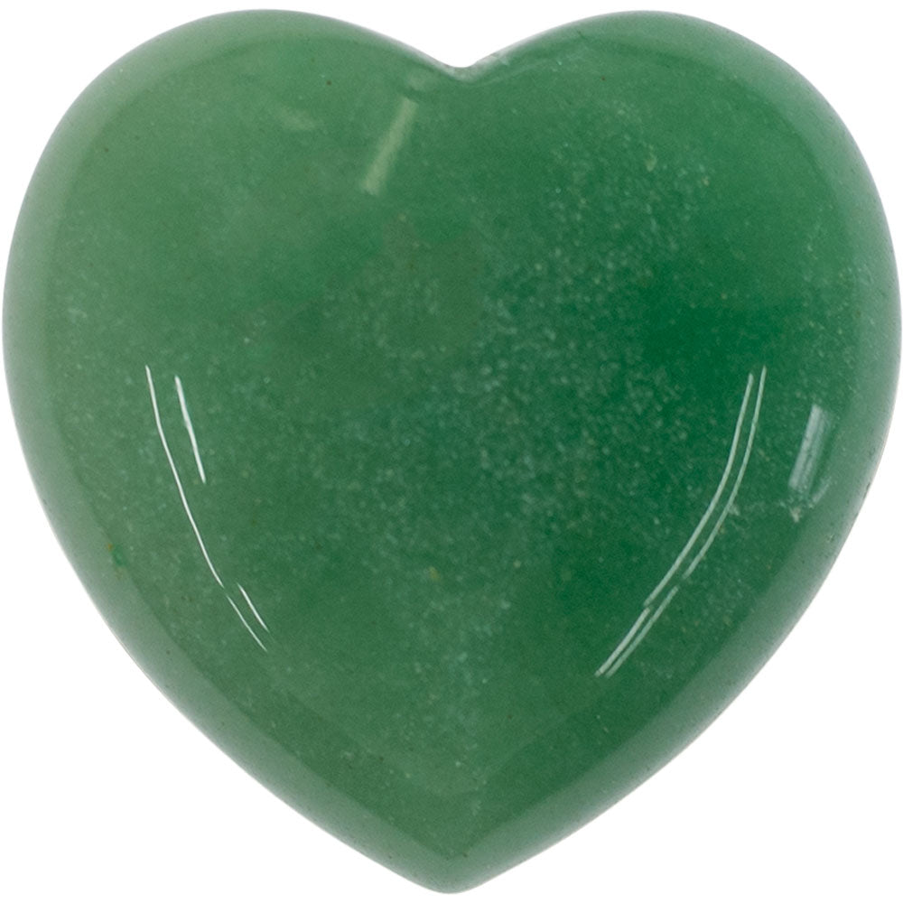 Puffed Gemstone Heart - Green Aventurine