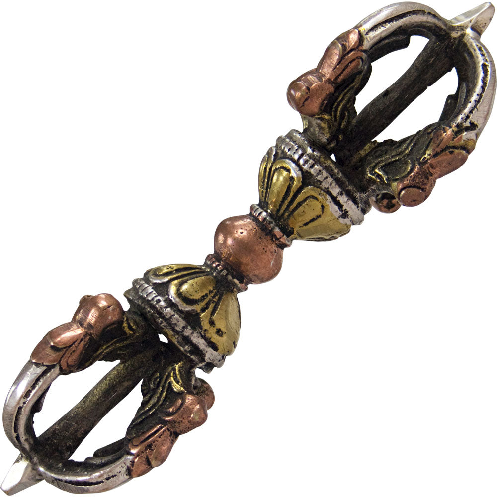 Ritual Tool 4.25-inch Double Dorje Brass & Copper