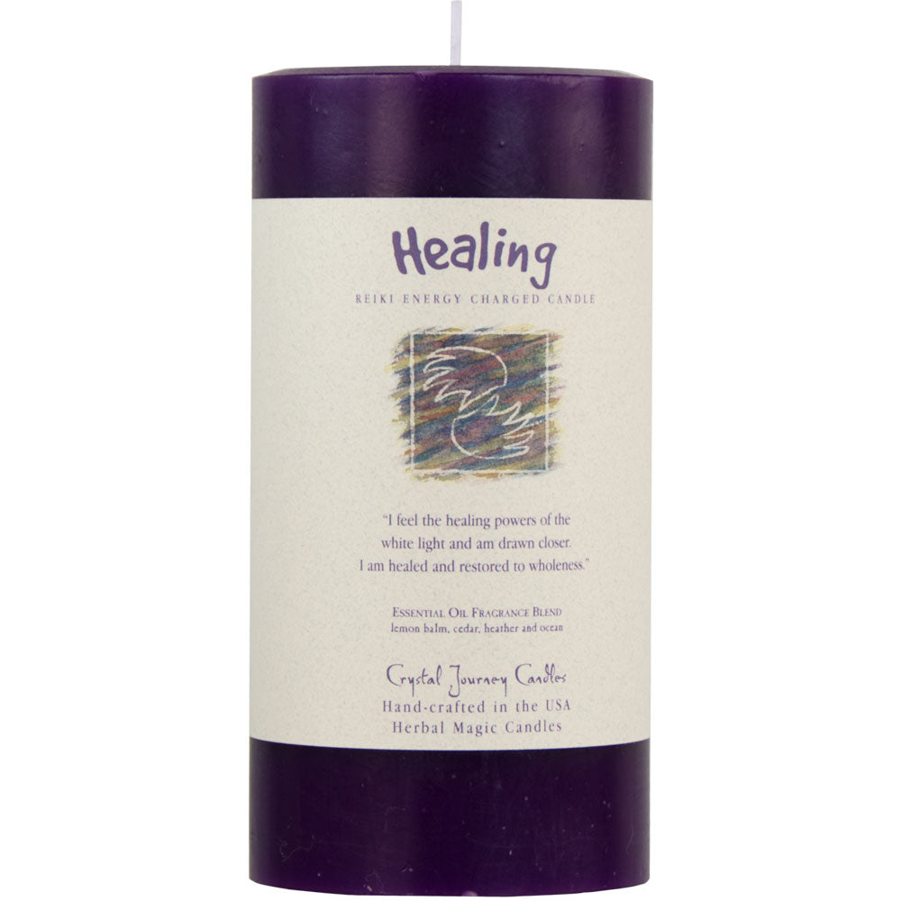 Reiki Herbal Pillar Candle Healing 3"x 6"