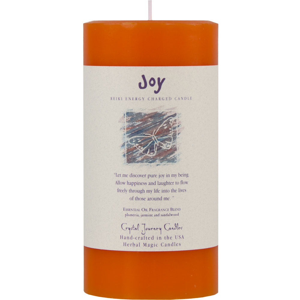 Reiki Herbal Pillar Candle Joy 3"x 6"