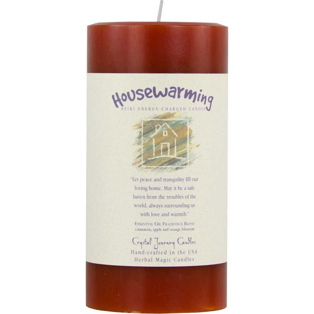 Reiki Herbal Pillar Candle House Warming 3"x 6"