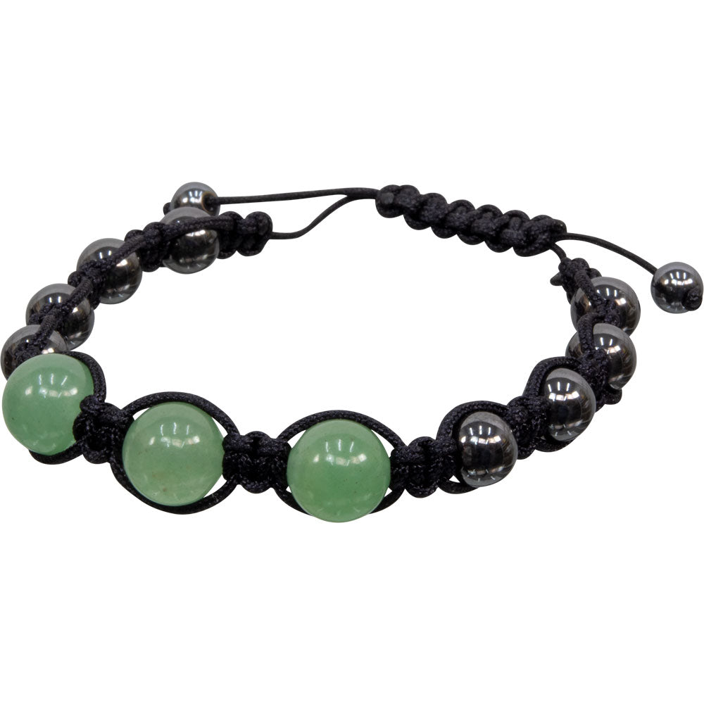Magnetic Hematite Bracelet - Green Aventurine