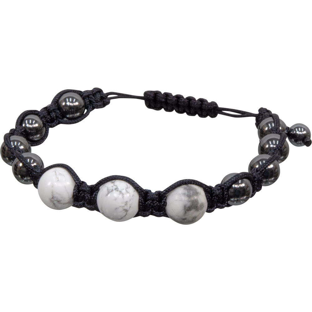 Magnetic Hematite Bracelet - Howlite