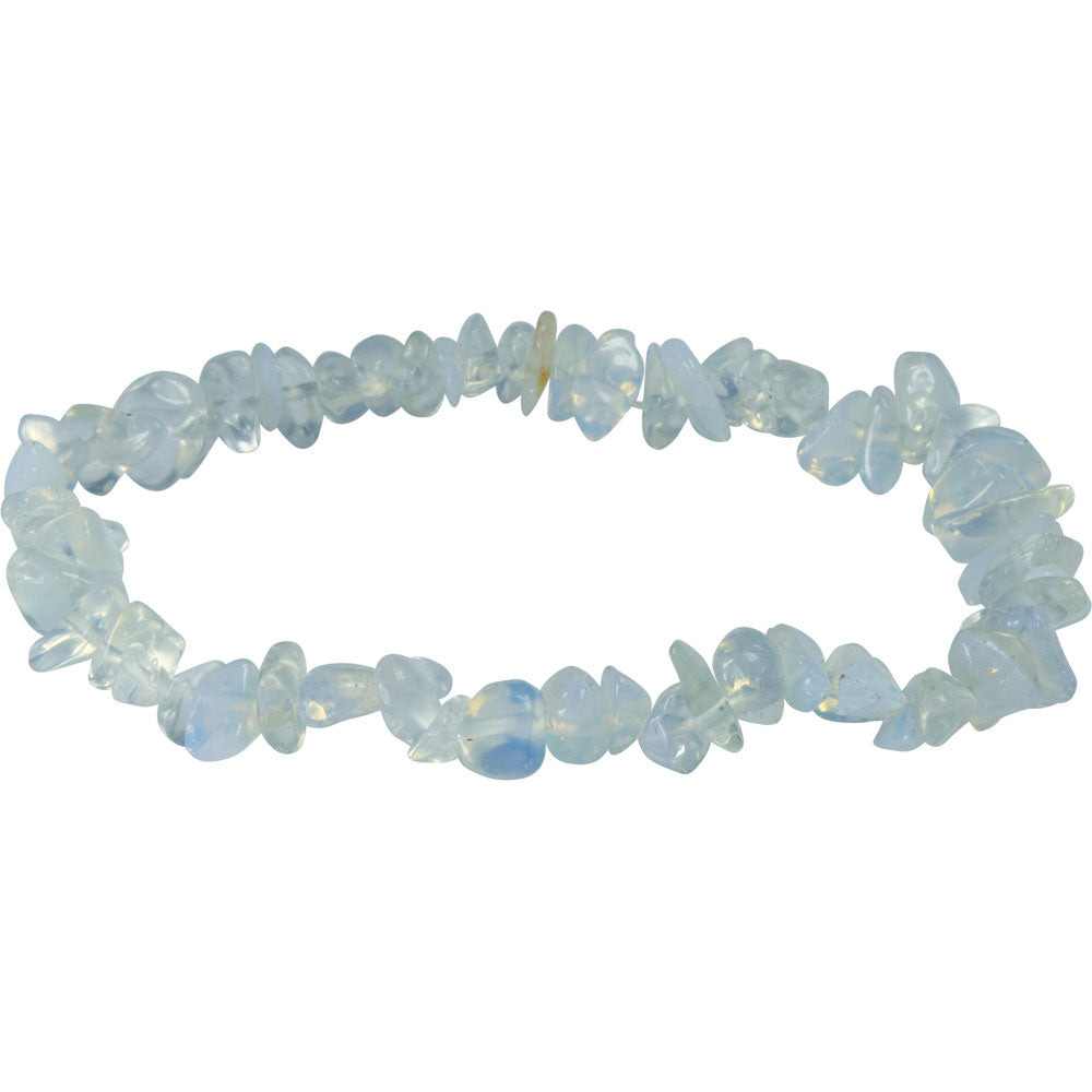 Elastic Chips Bracelet - Rainbow Moonstone