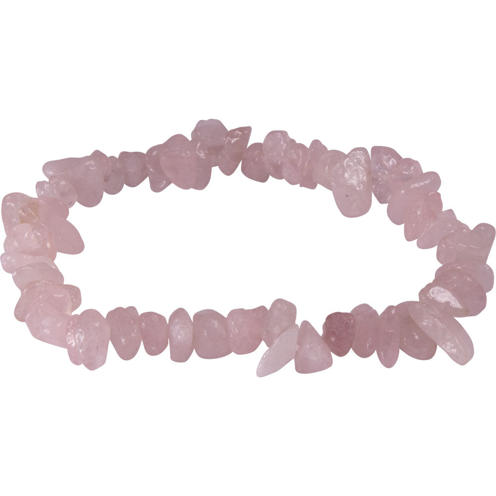 Elastic Chips Bracelet - Rose Quartz