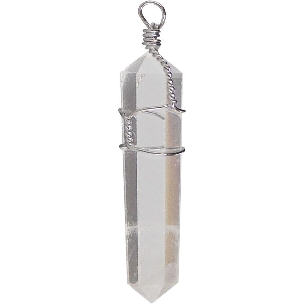 Wire Wrapped Point Pendants - Clear Qtz