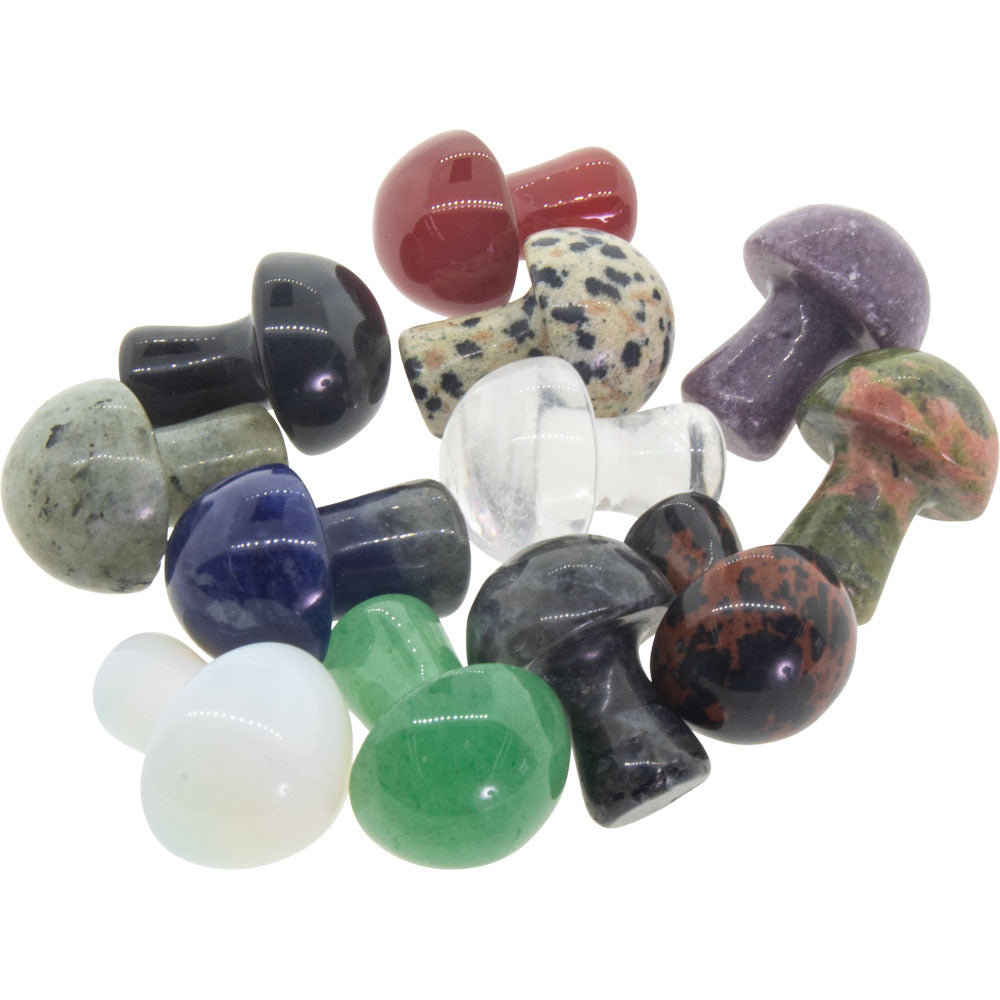 Gemstone Mini Mushrooms - Assorted Stones