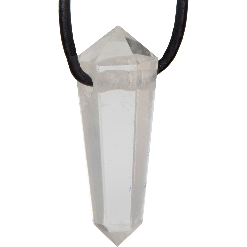 Double Terminated Point Necklace - Clear Quartz