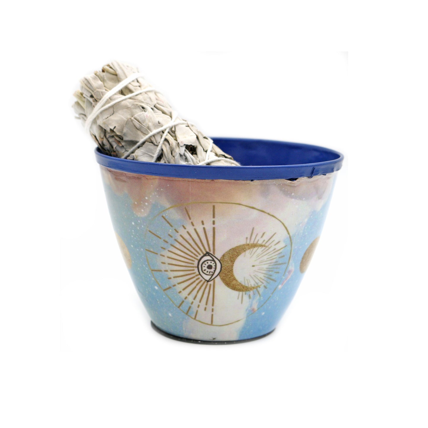 3" Celestial Eye Metal Smudge Bowl
