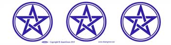 Three Pentacle bumper Sticker