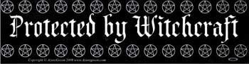 "Protected By Witchcraft" Bumper Sticker