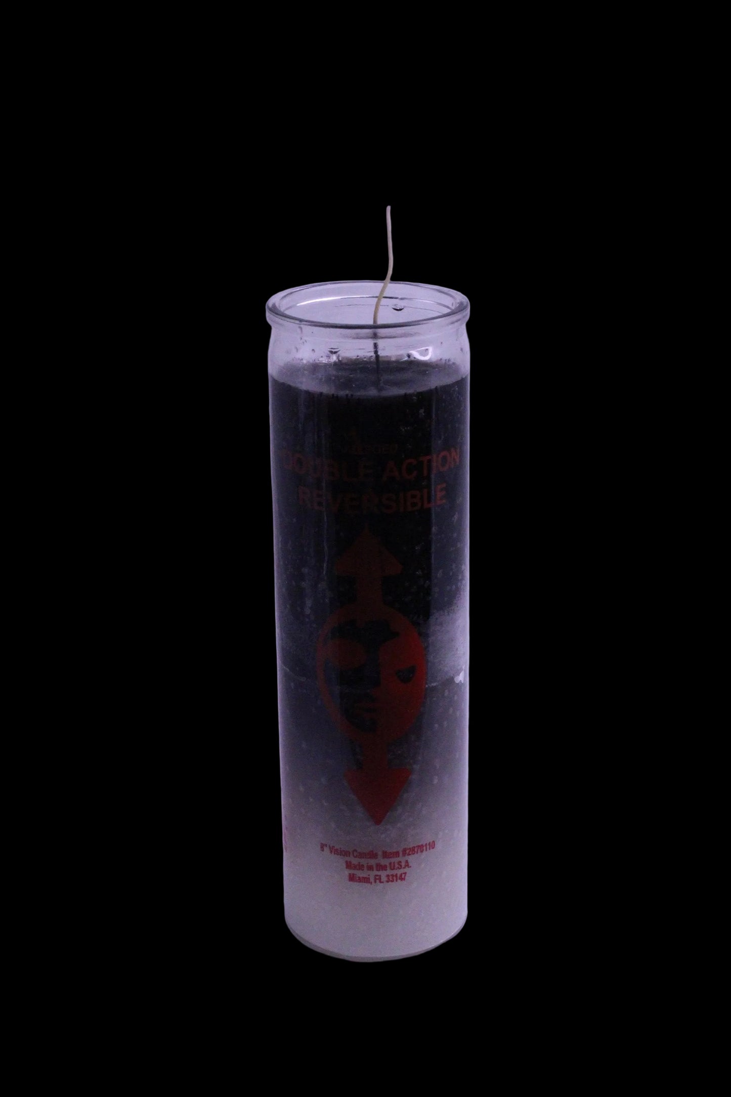 Reversible Black & White 5-7 day candle U/D
