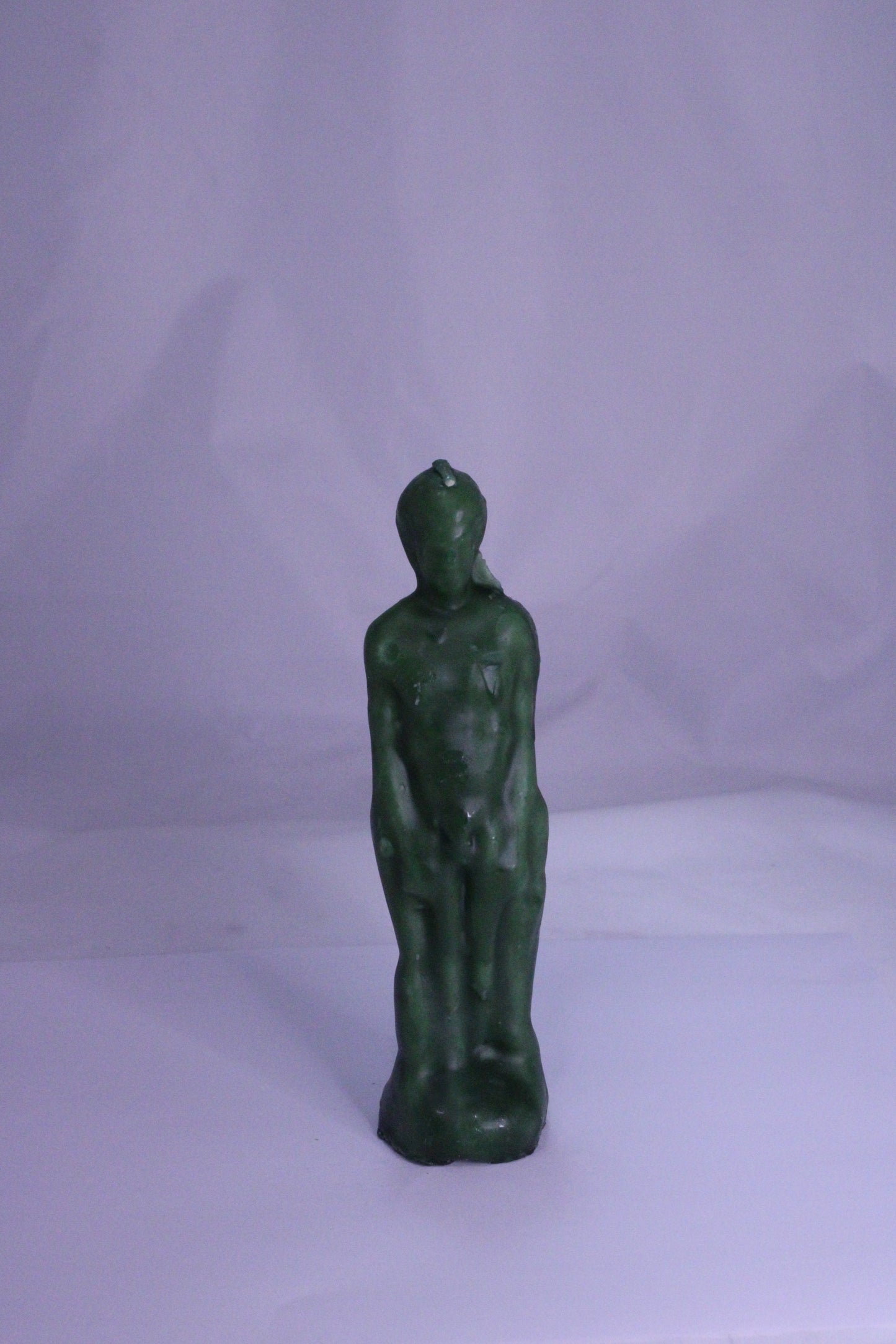 Male Figure Candle Green