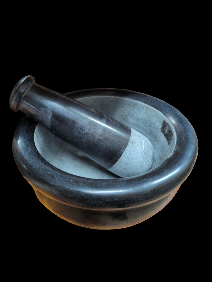 5" plain Black Mortor and Pestal