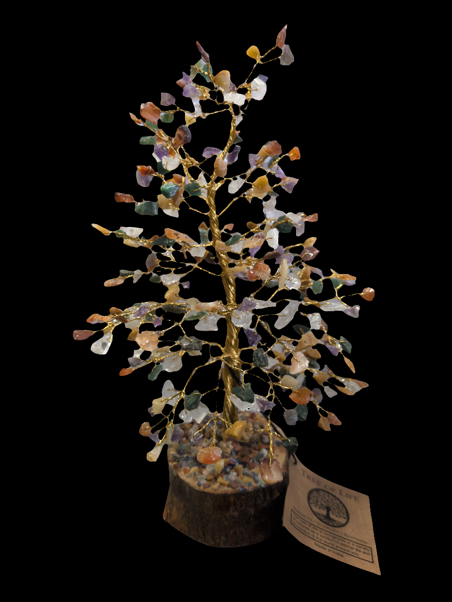 300 mixed stone/wood base Gemstone Tree