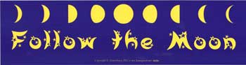 "Follow The Moon" Bumper Sticker