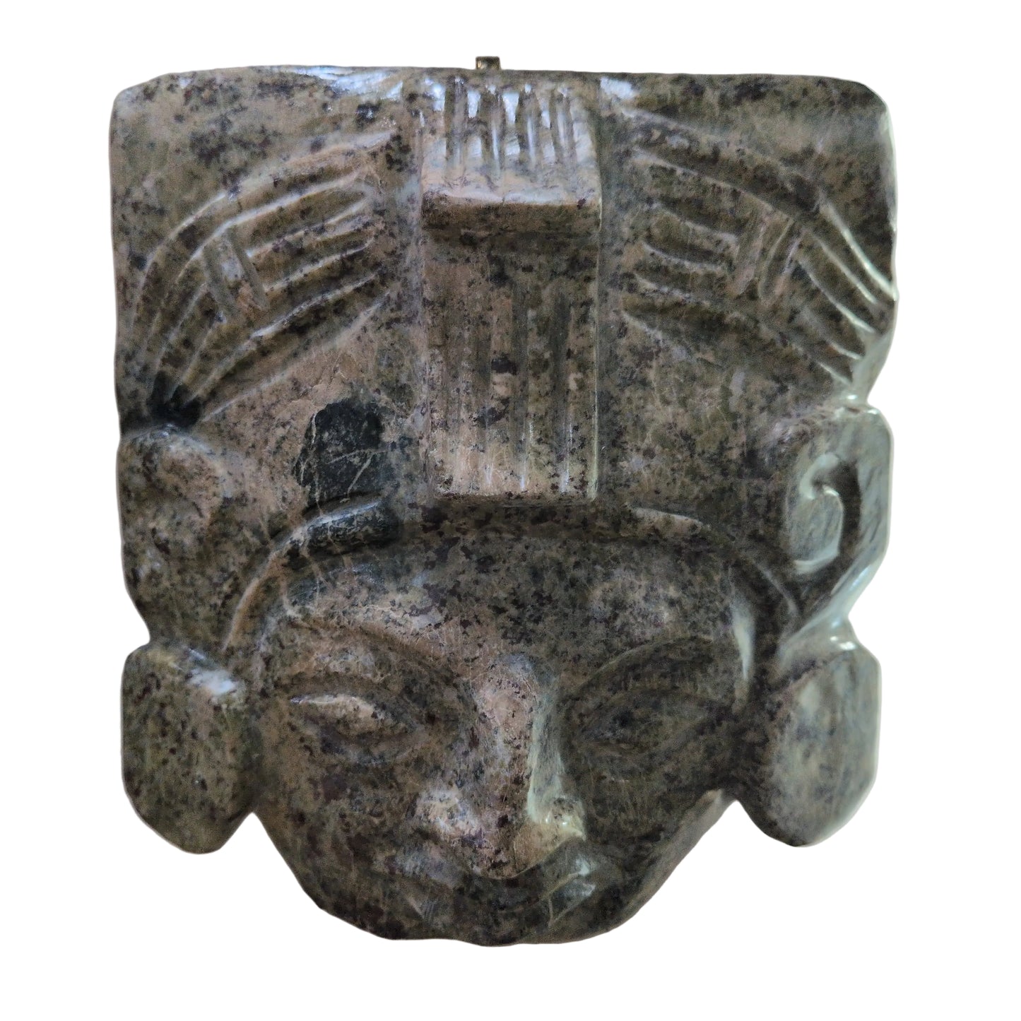 Large Aztec Soapstone Mask (Mexico) Headdress