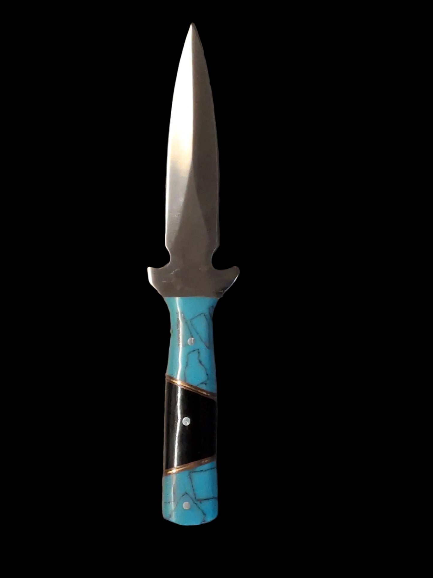 7" Turquoise & Black Handle Athame