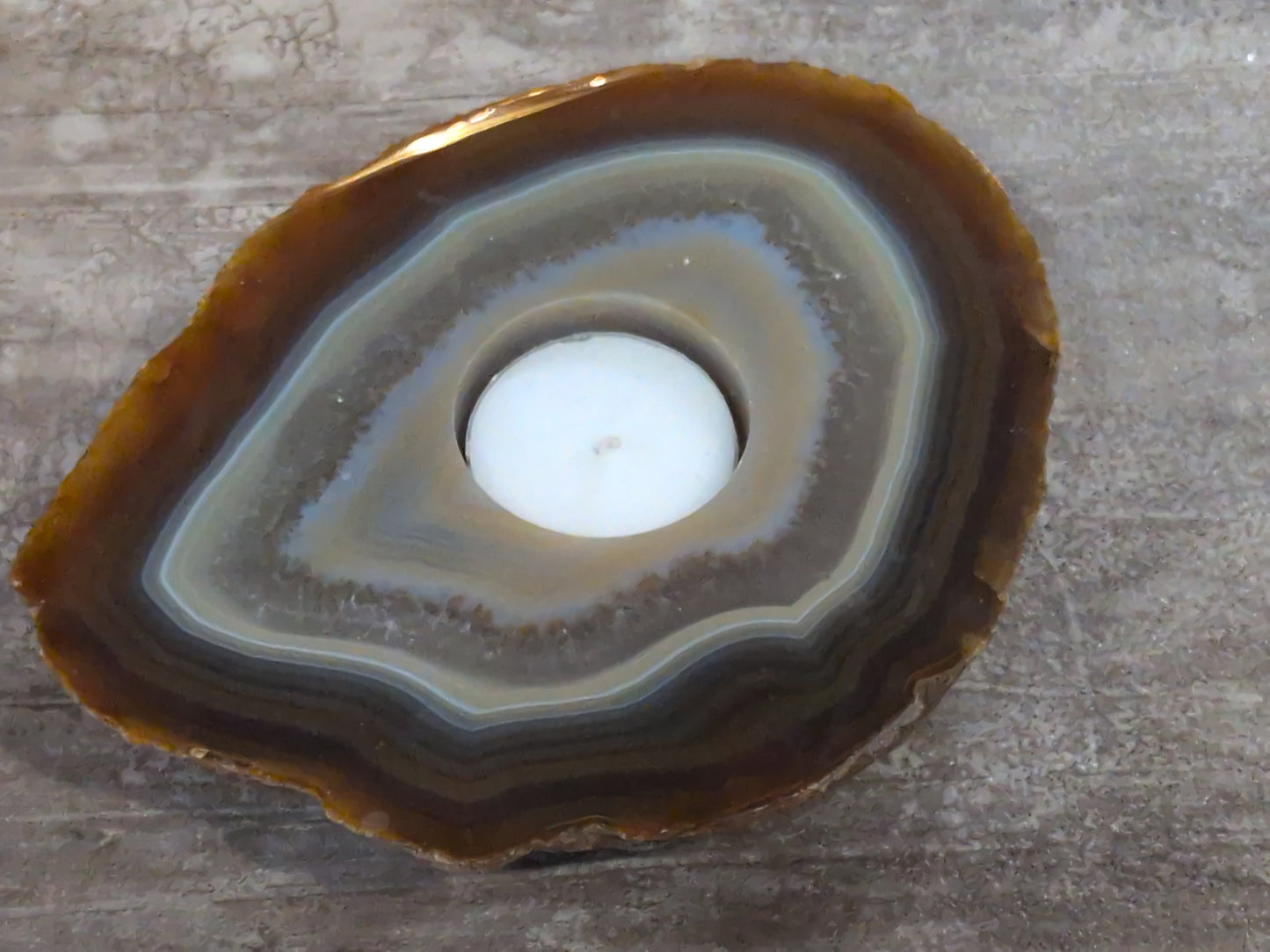 Agate Tea light holder