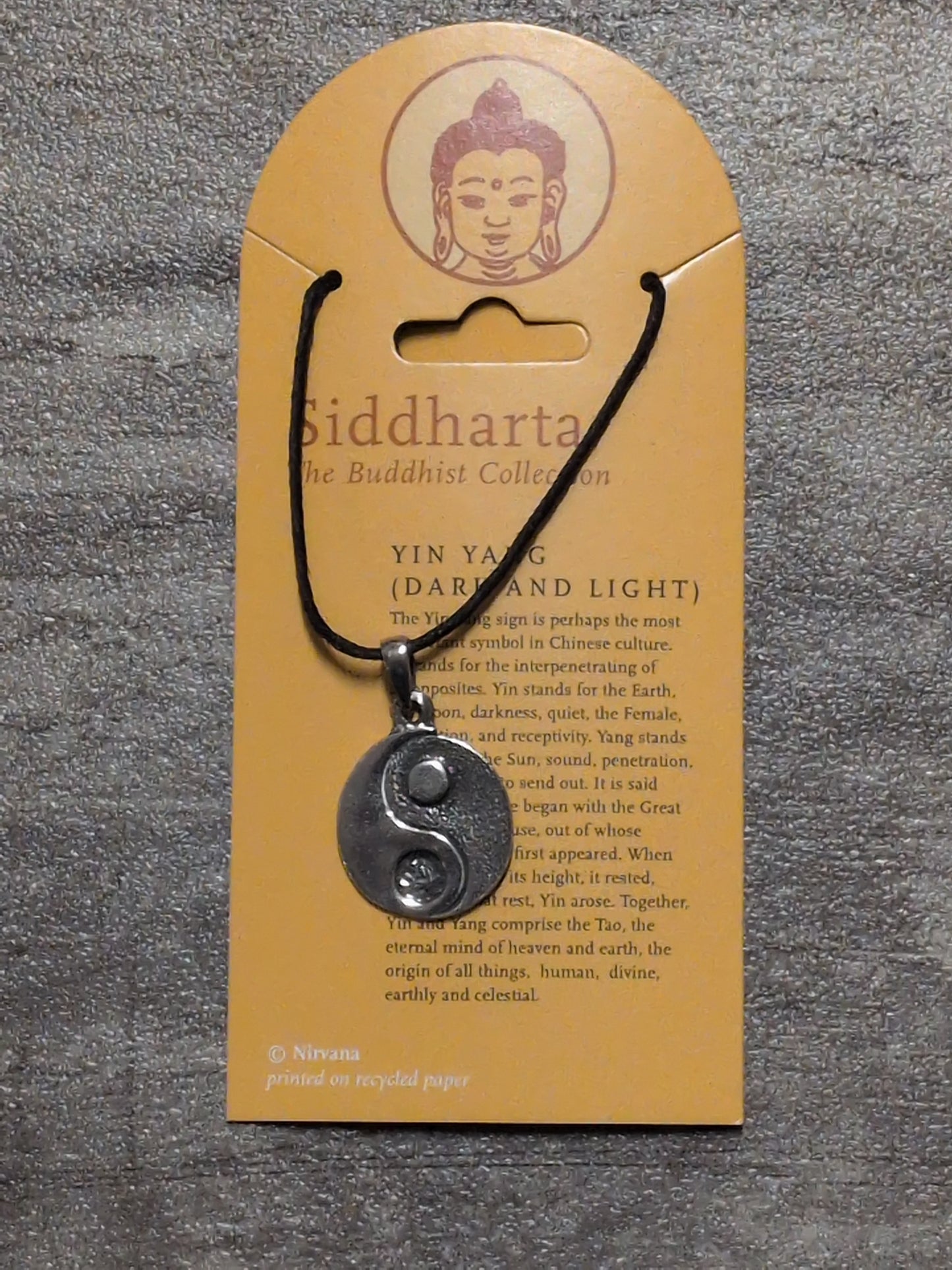Siddharta/ Buddhist Collection Yin Yang Pewter Pendant