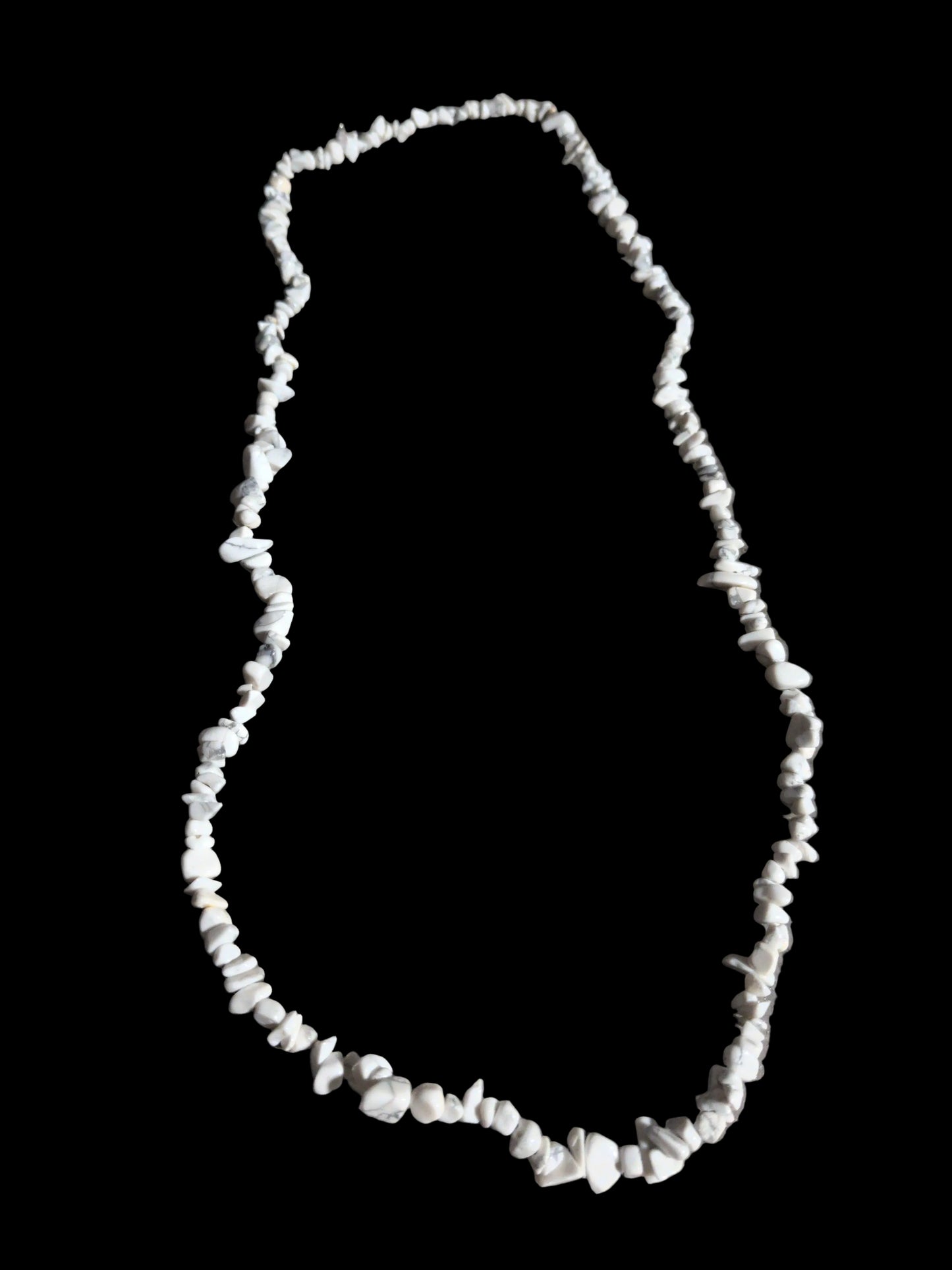 Gemstone Chips Necklace- Howlite