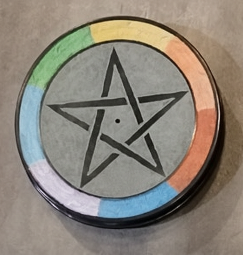 Rainbow Wheel Incense burner w/ Symbol