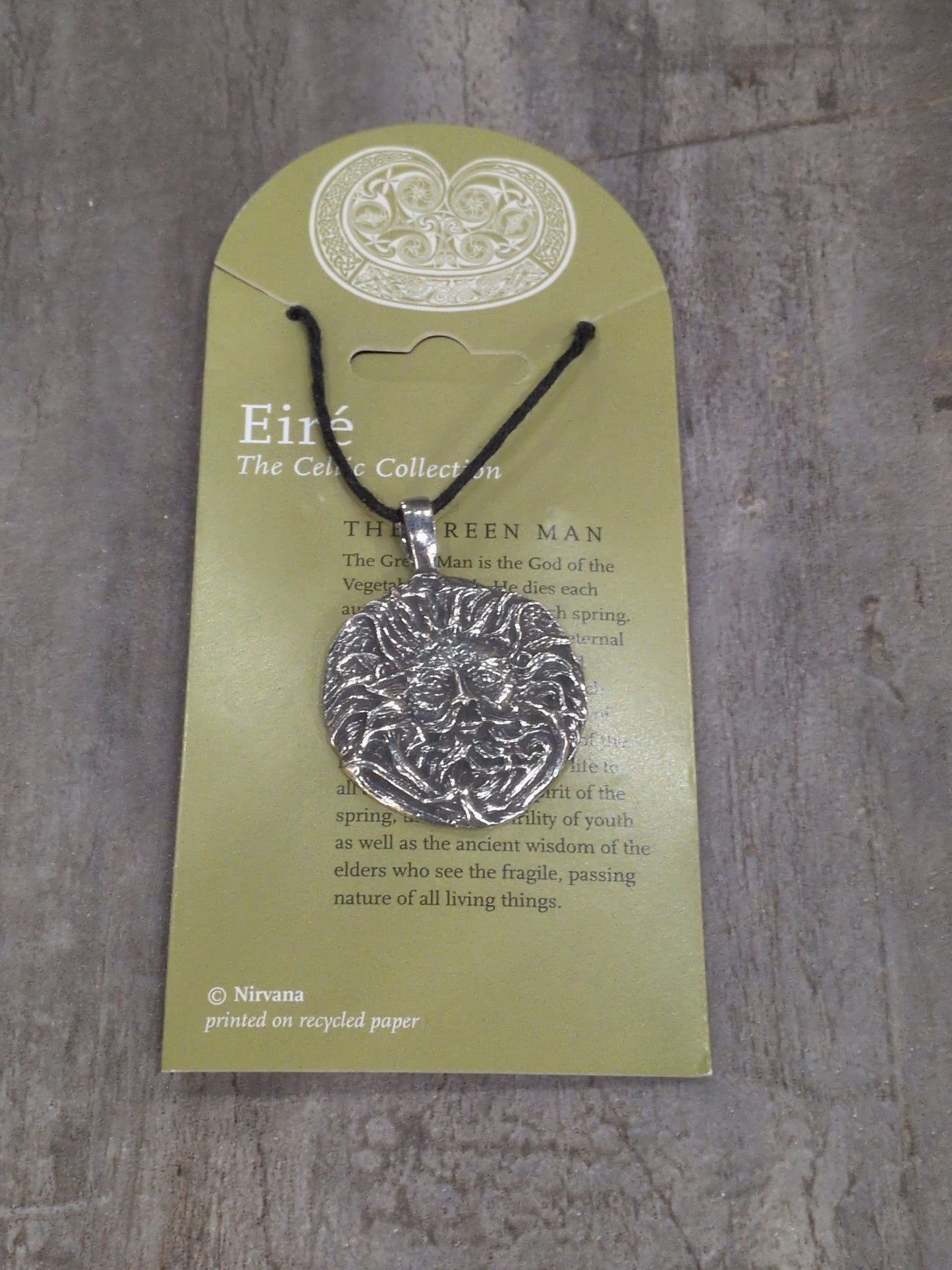 Eiré Celtic Collection Green Man Pewter Amulet