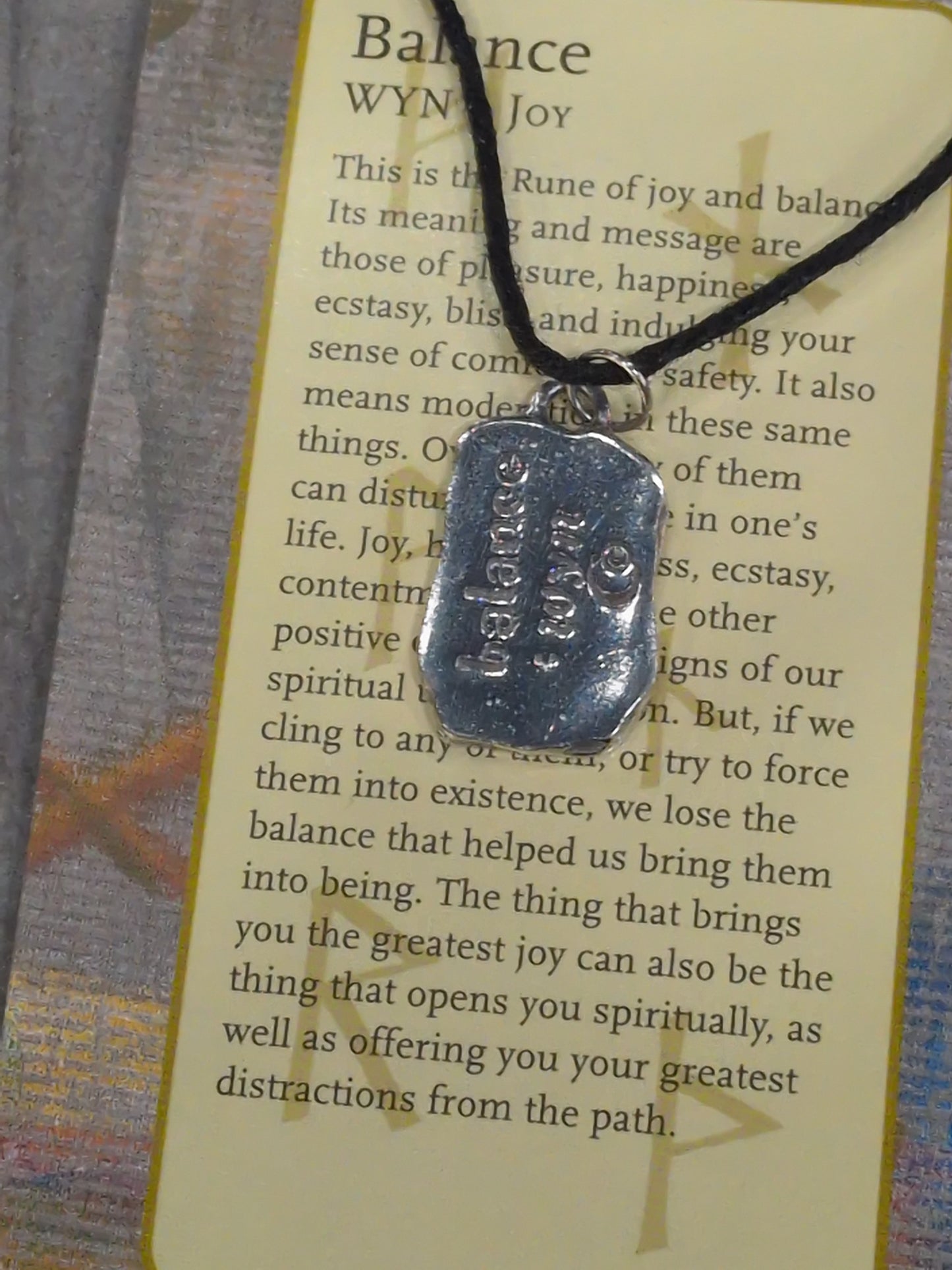 Runestones Balance Pewter Pendant