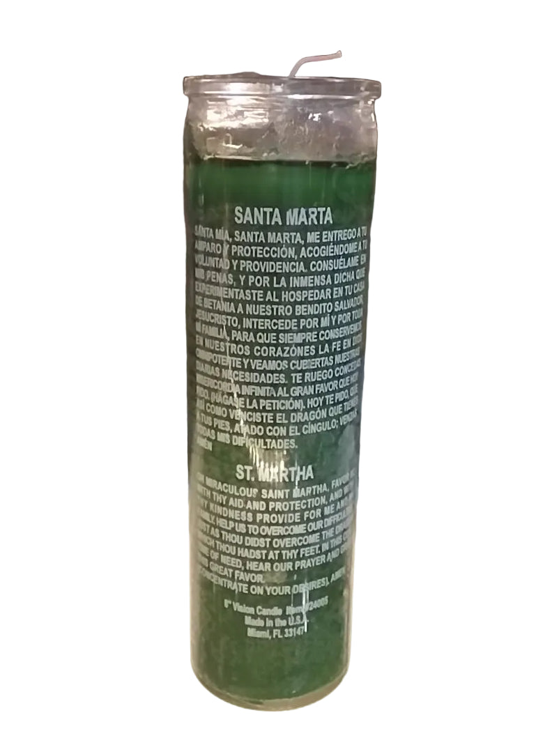 Santa Marta Green 5-7 day candle U/D