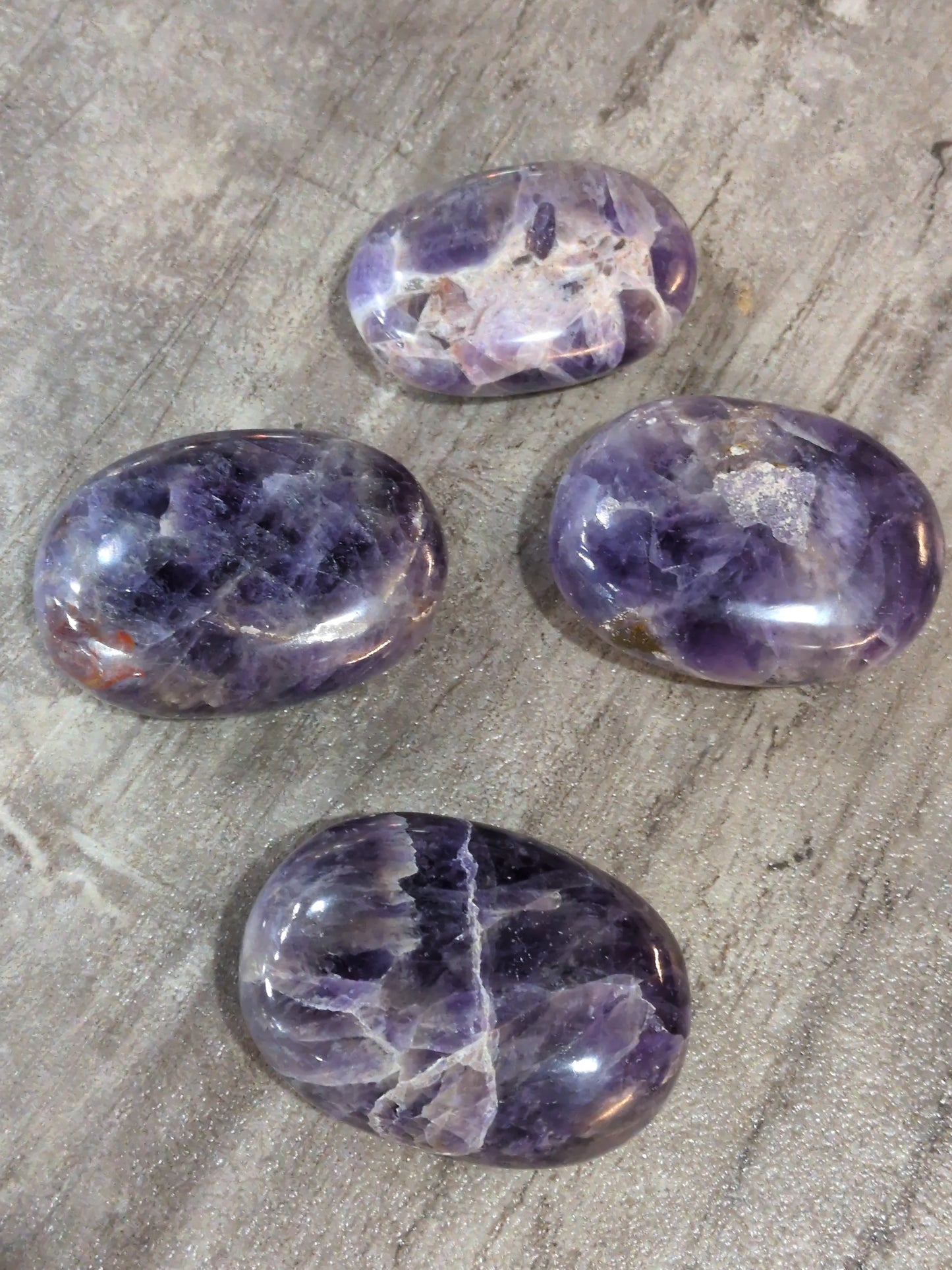 Chevron Amethyst palm stone
