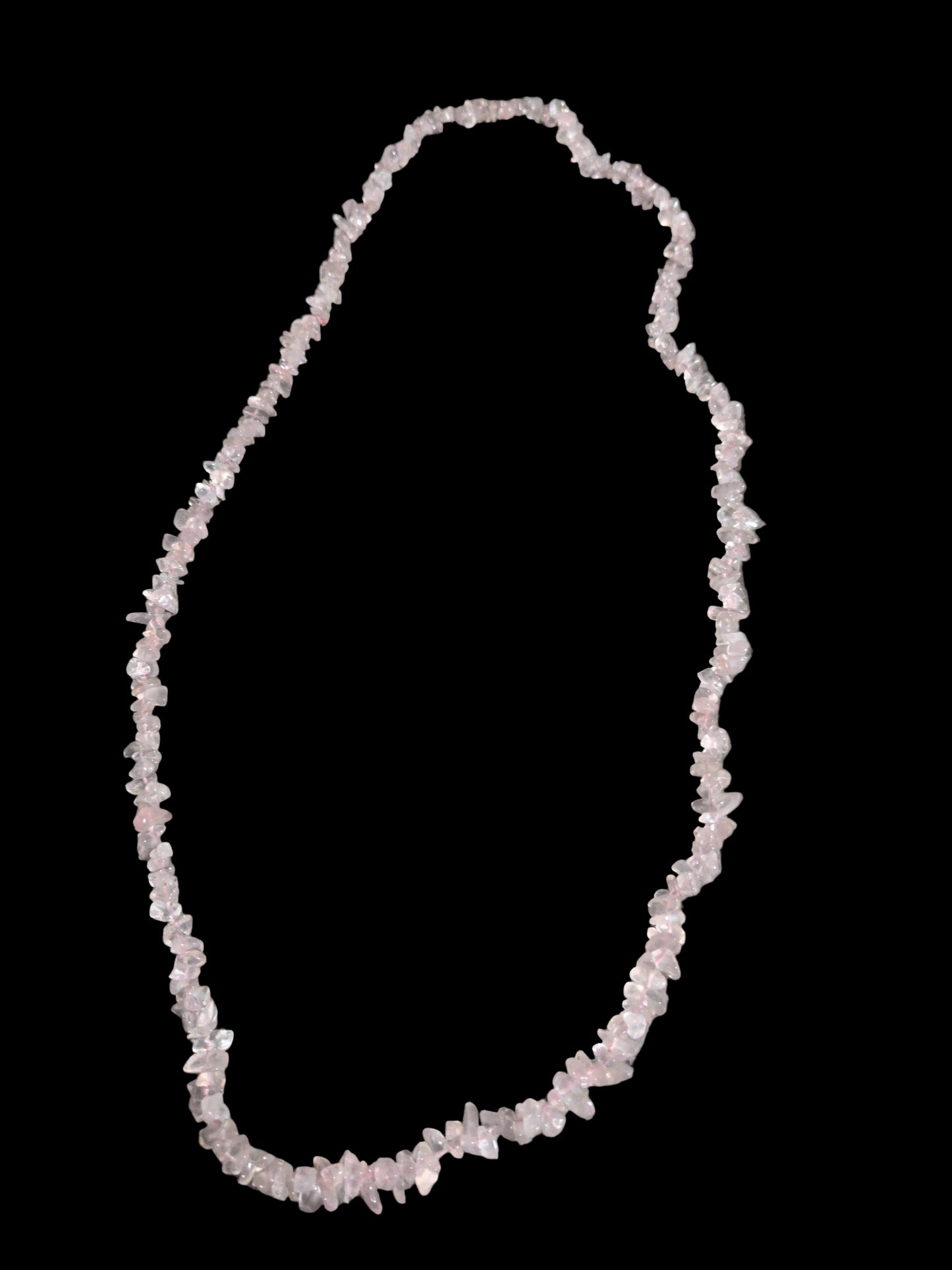 Gemstone Chips Necklace- Rose Quartz
