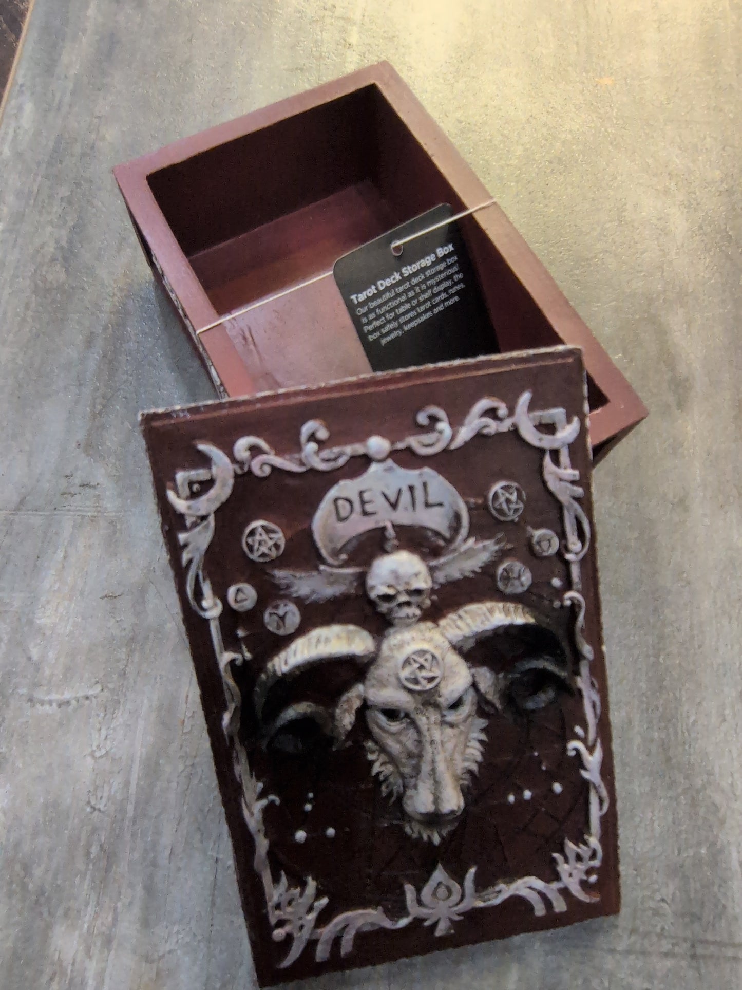 Devil Acrylic Tarot deck storage box