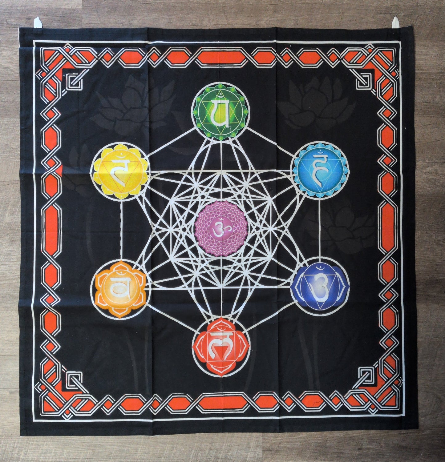 36"x36" Seven Chakra Altar Cloth