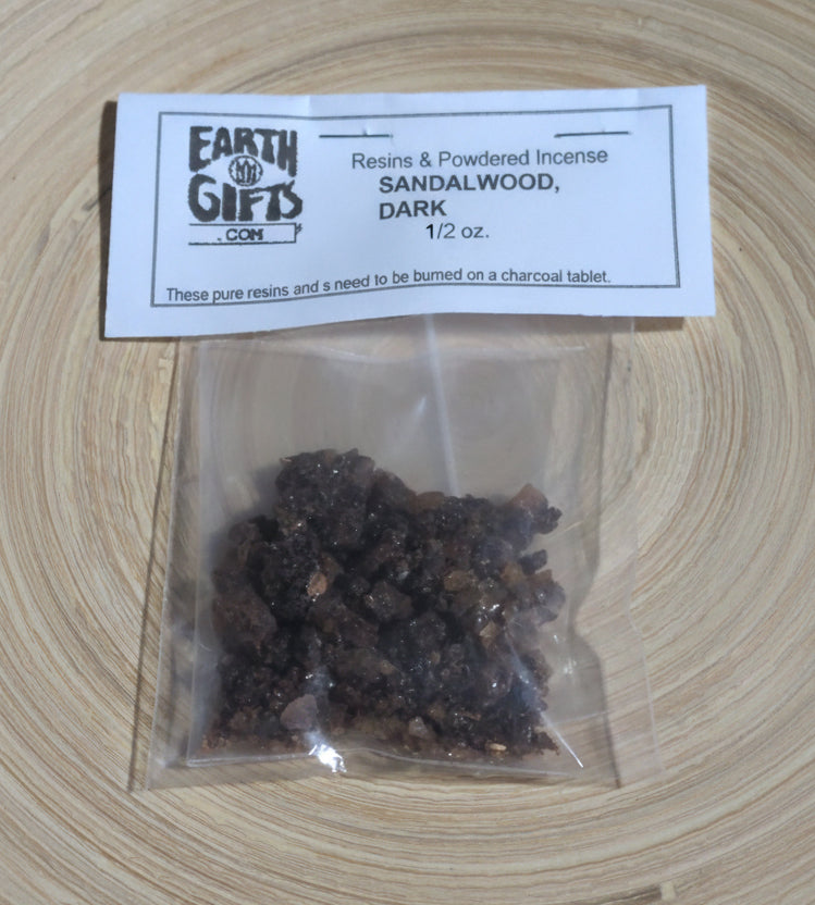 Earth Gifts Resins & Powdered Incense Dark Sandalwood Resin