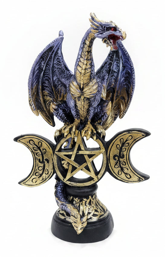 Dragon on Triple Moon - Blue