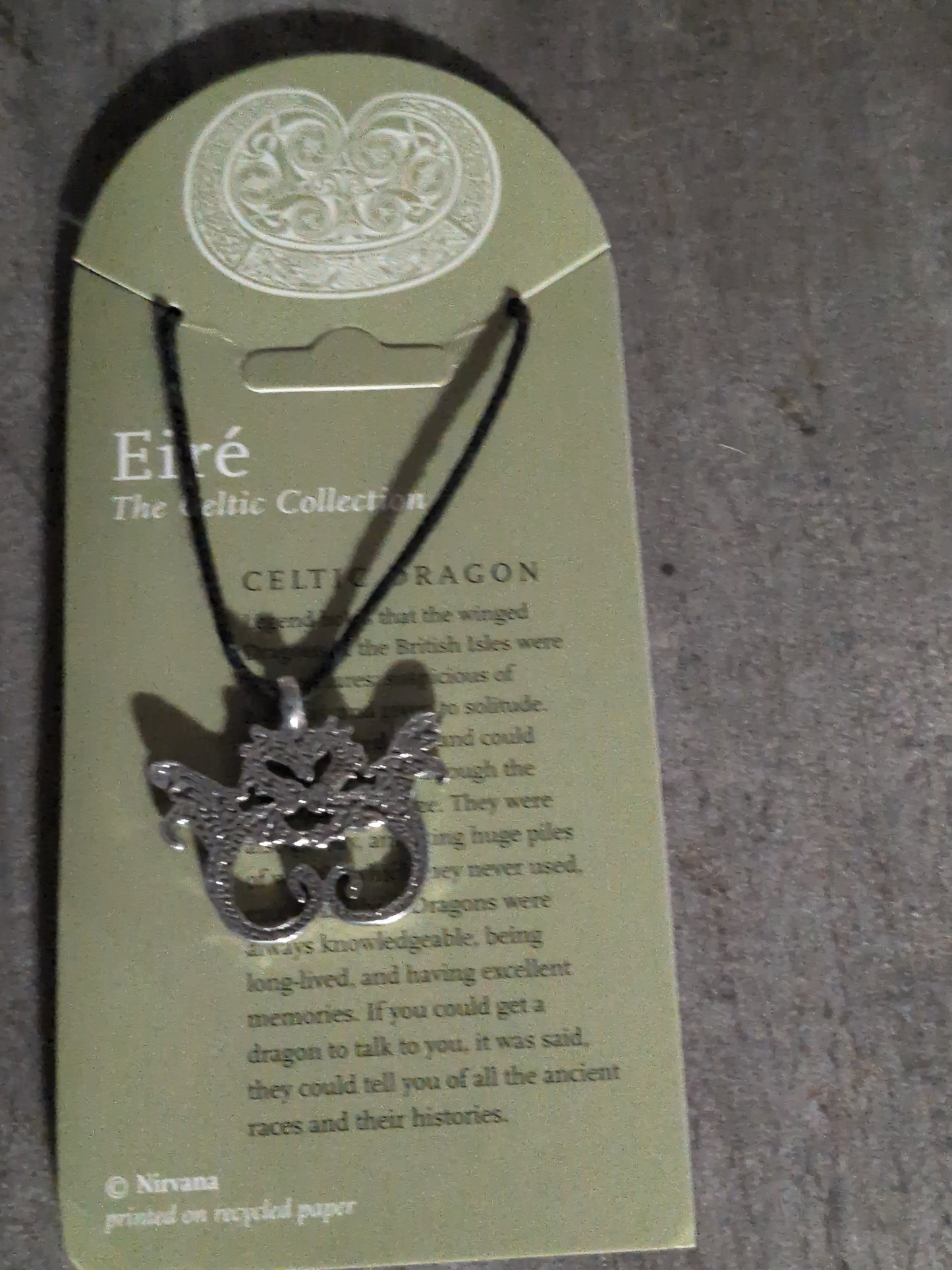 Eiré Celtic Collection Celtic Dragons Pewter Pendant