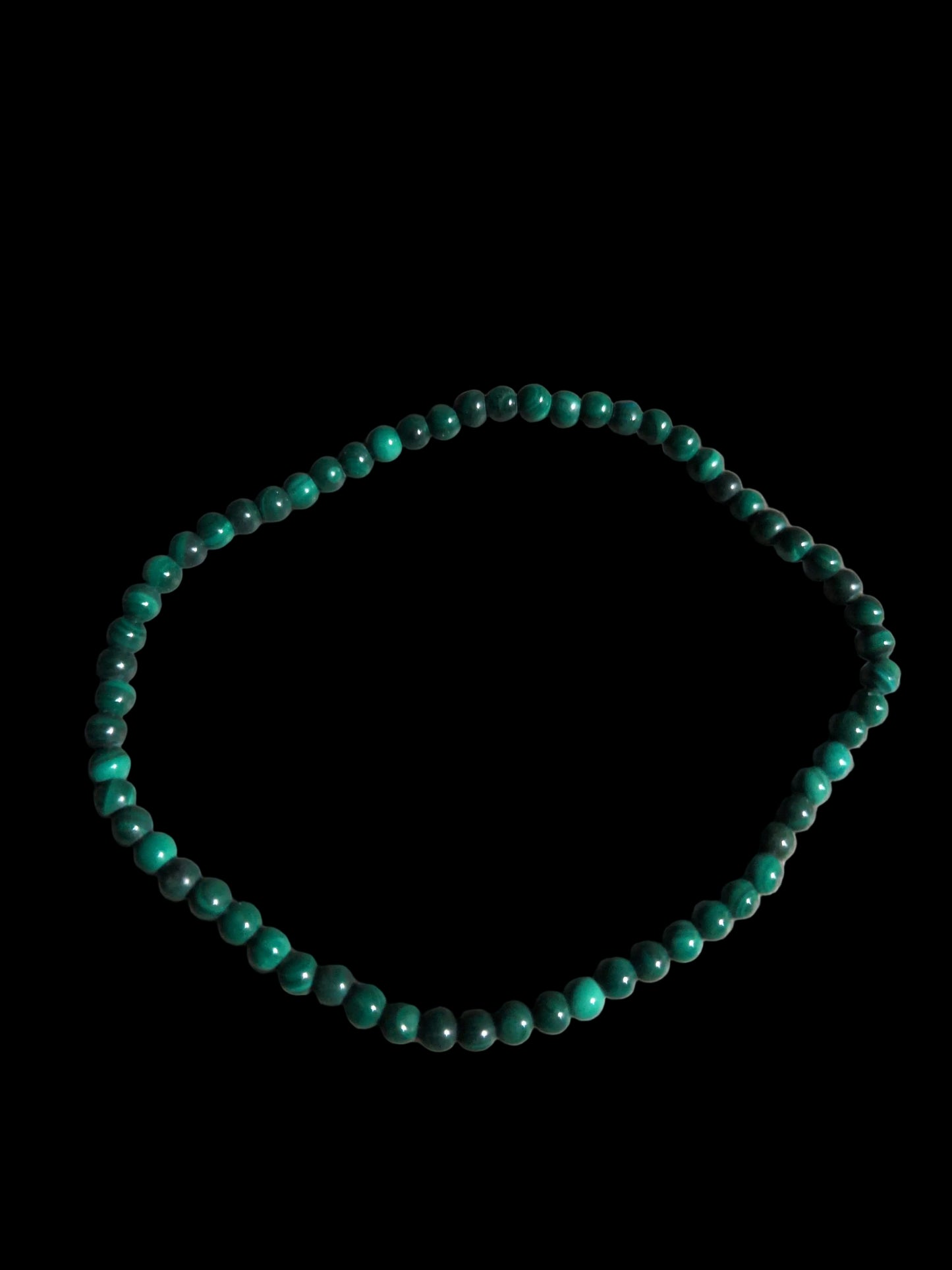4mm round bead Bracelet Malachite