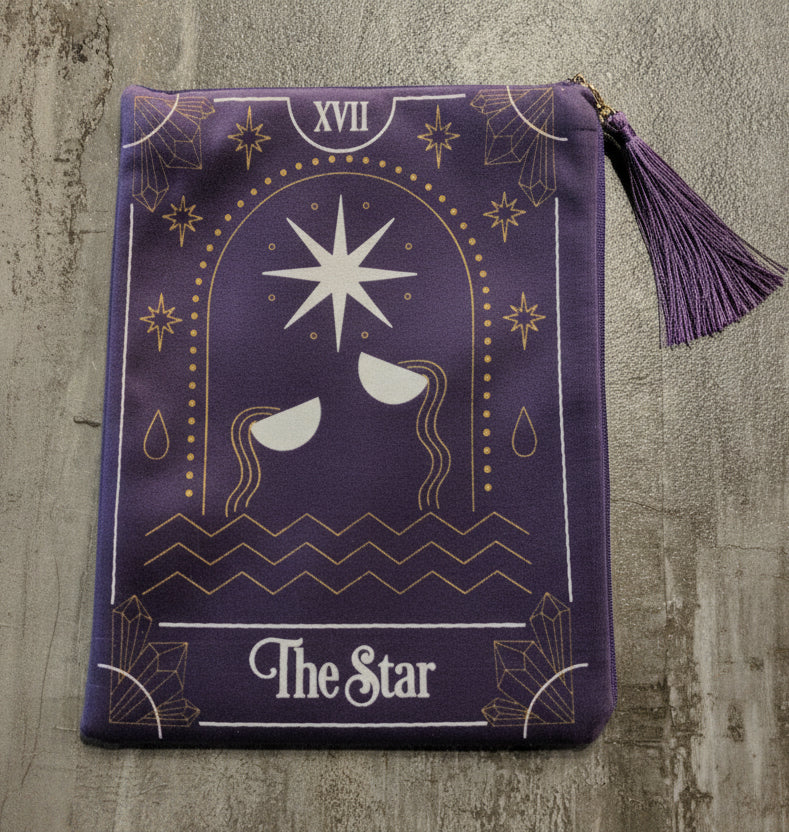 The Star Purple Tarot Card Storage Bag