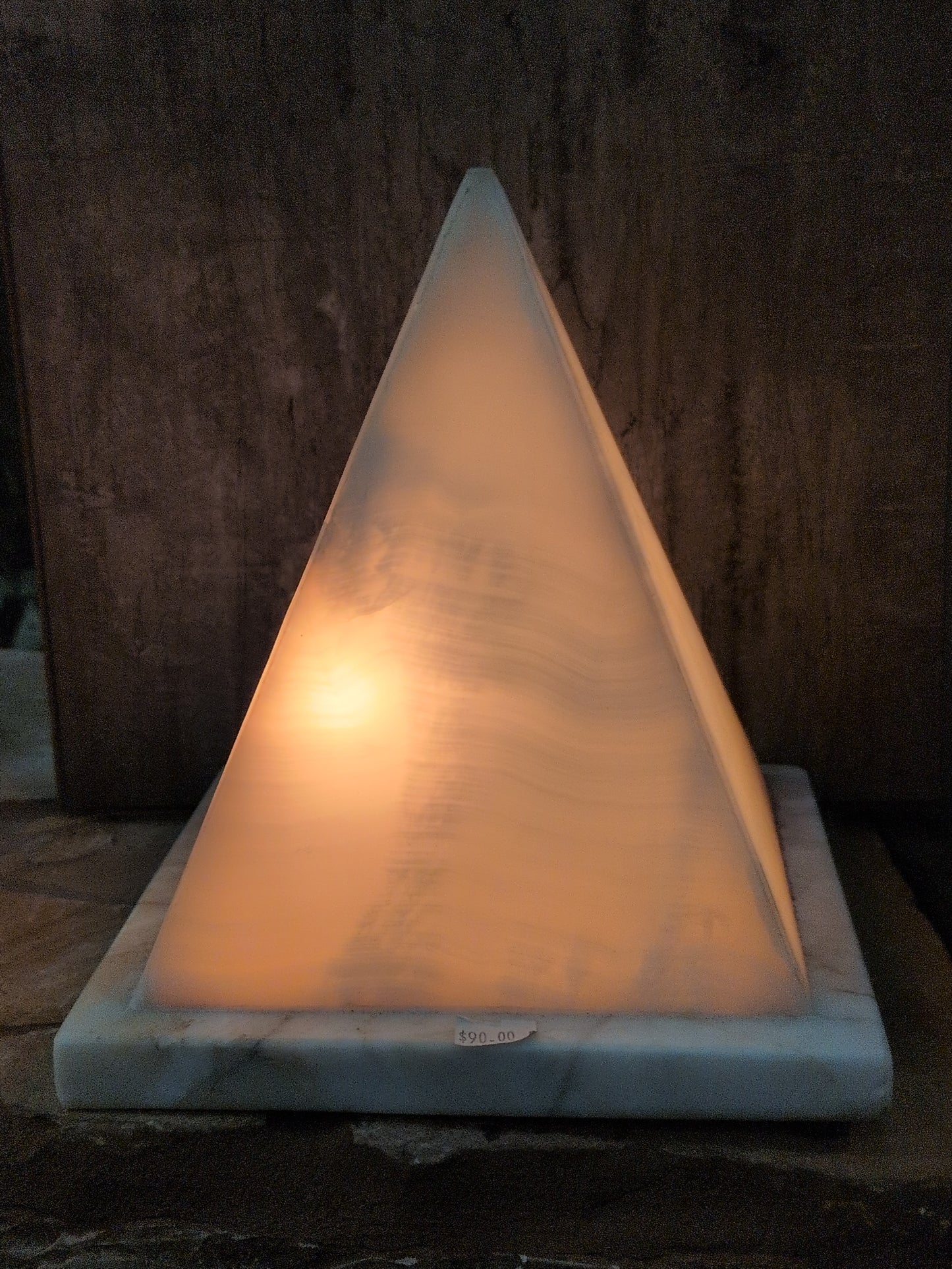 Onyx Pyramid lamp