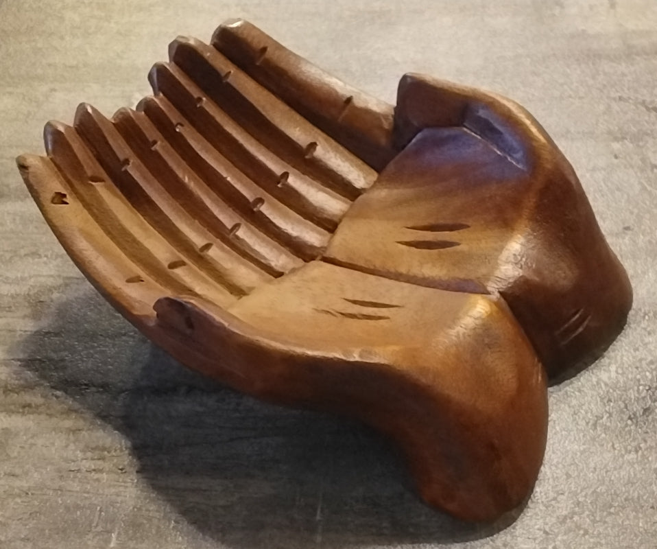 5"x 6" Giving Hands Wooden Bowl