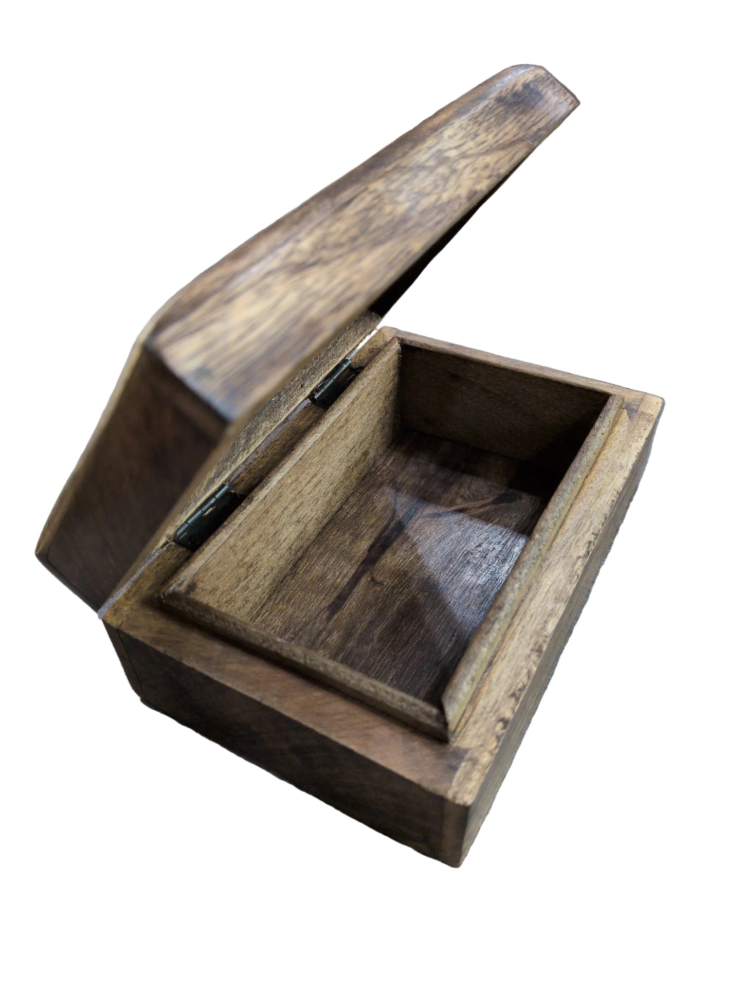 Hand carved Paisley design wood Tarot storage box