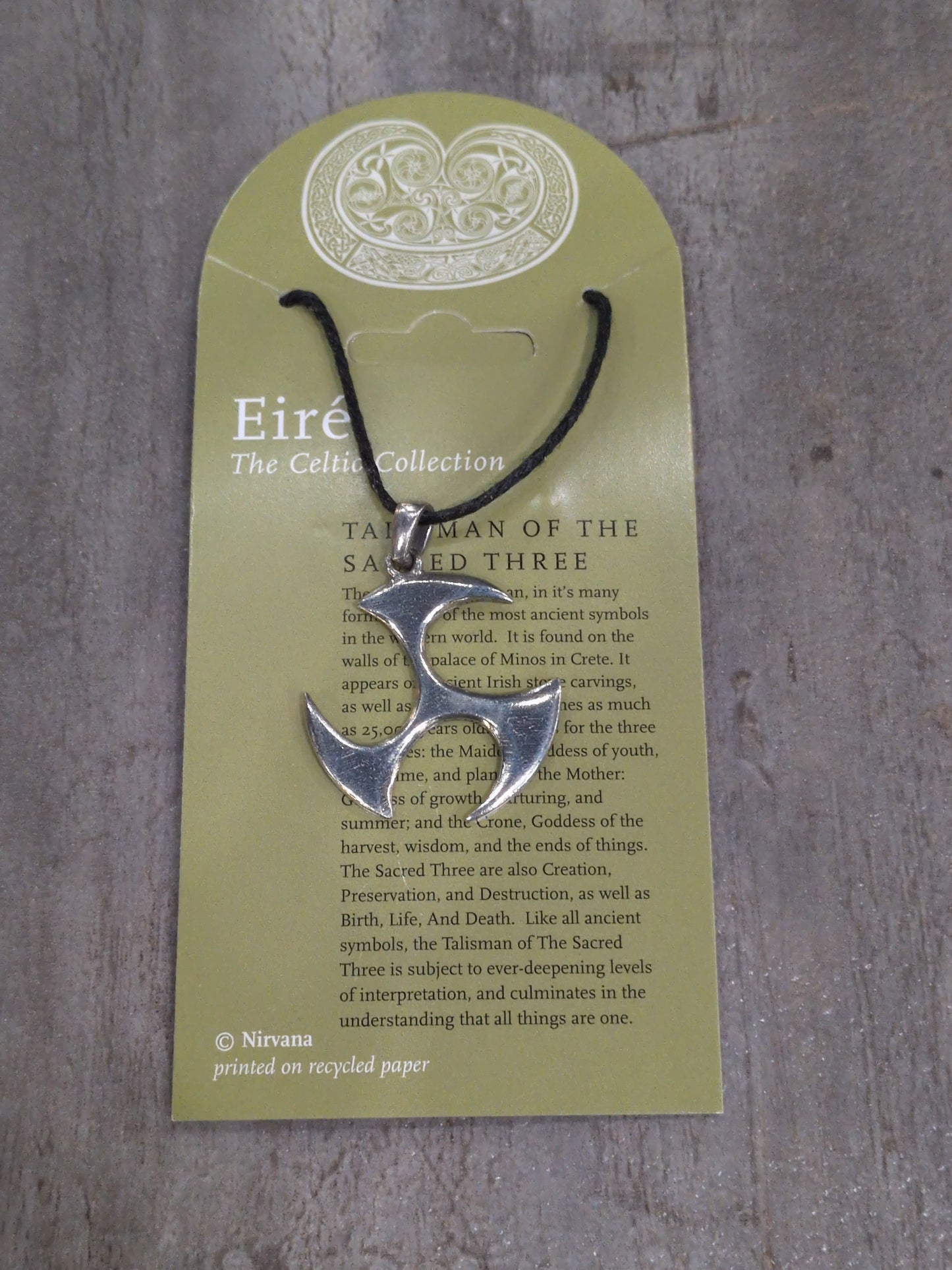 Eiré Celtic Collection Talisman of the Sacred Three Pewter Pendant