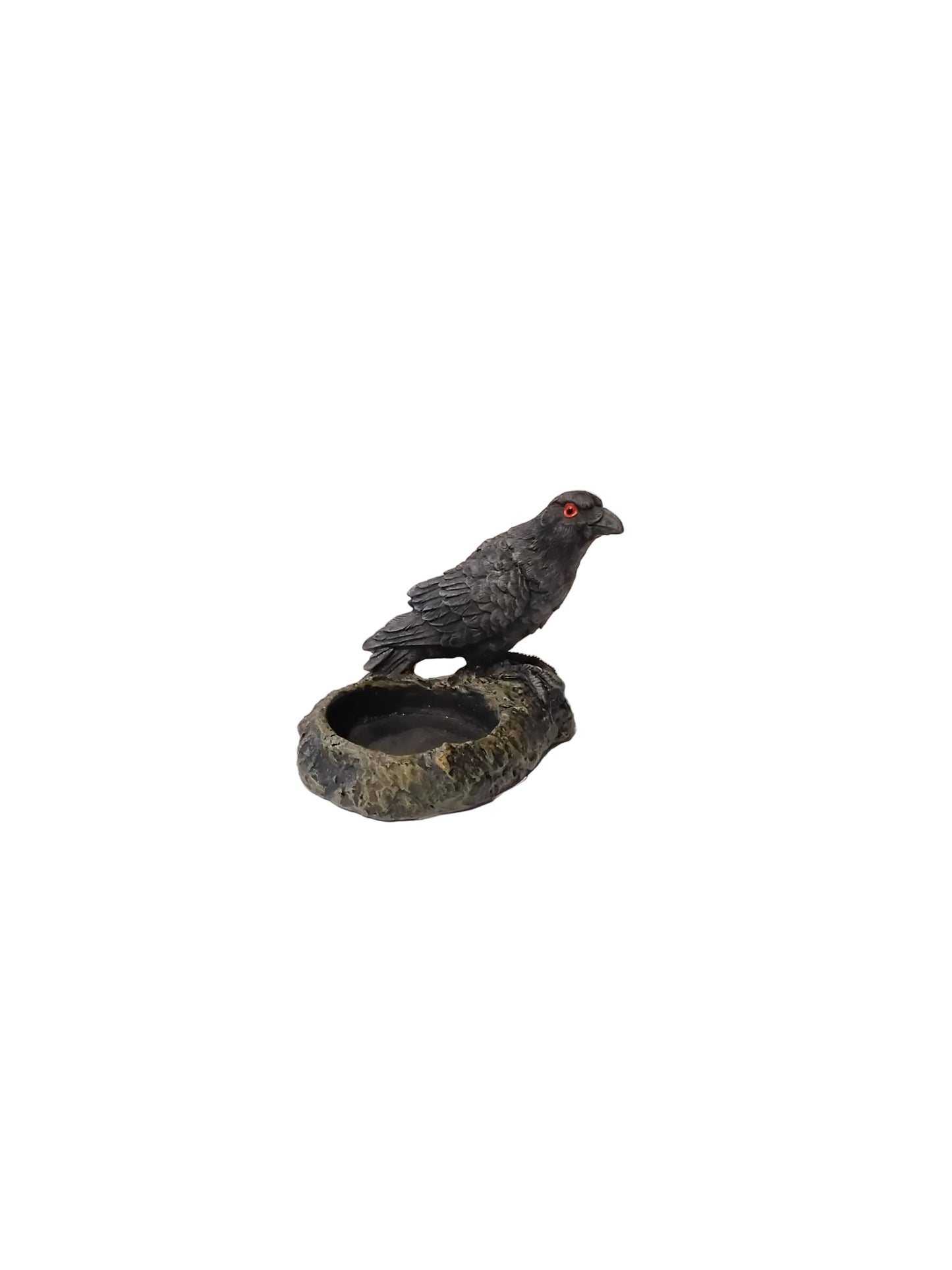 Crow On Rock Tea Light Holder