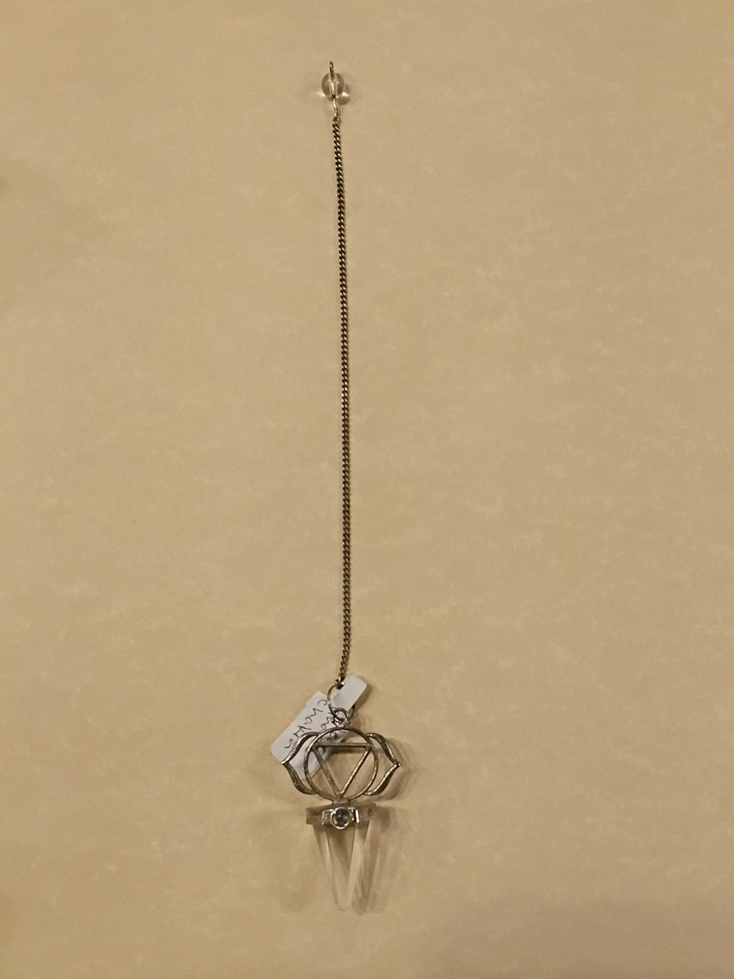 Third Eye Chakra With Clear Quartz Point Pendulum