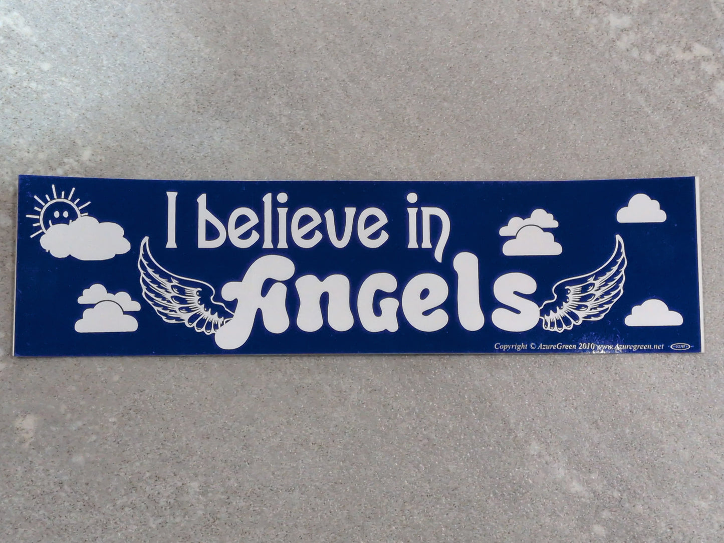 I believe in angels Bumper sticker