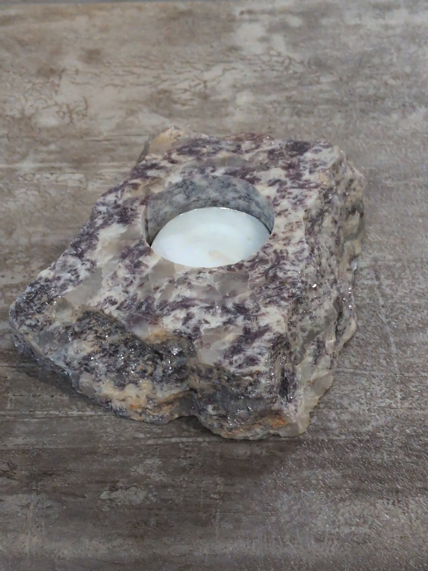 Lepidolite Tea light holder